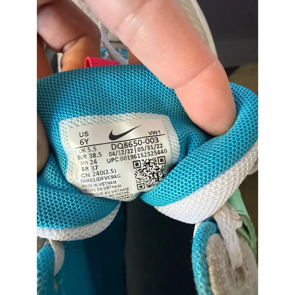 Nike‎ LeBron Witness 7 Basketball Sneakers in Grey Fog Multi Color- Size 6Y